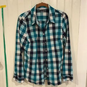 Allison Daley button up plaid top